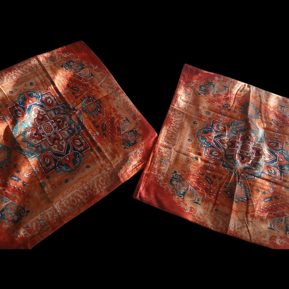 Set Of 2 Boho Pillow Covera 18x18 New